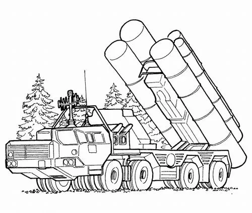 Trang học tô màu xe tăng chở vũ khí hạt nhân