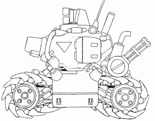 In hình tập tô xe bọc thép bánh xích trong Metal Slug