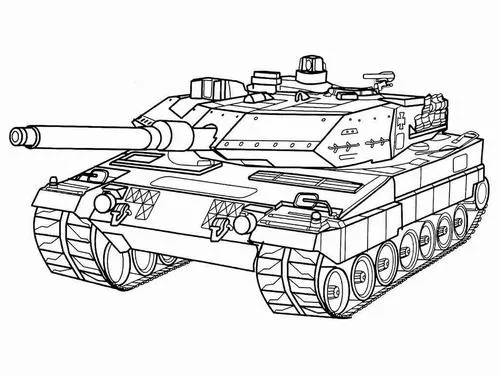 Tải tranh tập tô xe tăng mang số hiệu cho bé 5 tuổi