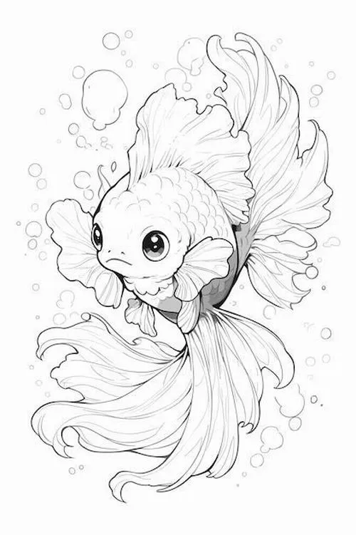 Tô màu vui cá biển trong thế giới biển xanh