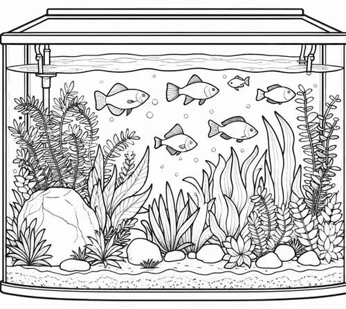 In hình tập tô cá con với đuôi và vảy