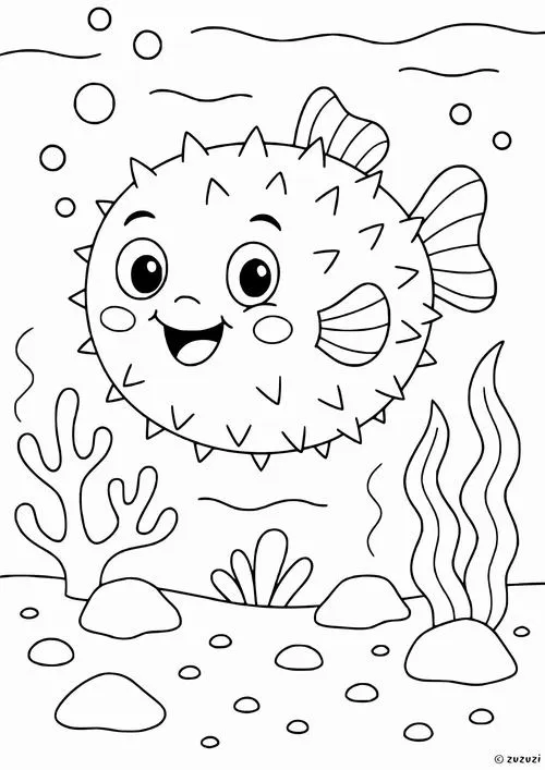 Bộ tranh tô màu con cá giúp bé sáng tạo