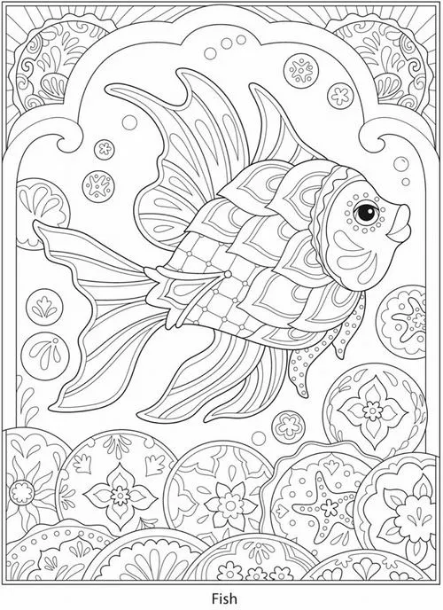 Tờ giấy tô màu cá hải tượng to lớn nhưng hiền