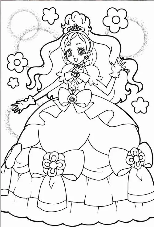 Hoạt động tô màu công chúa anime giúp bé thư giãn