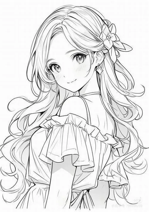 Tranh tô màu công chúa anime giúp bé tránh xa điện thoại