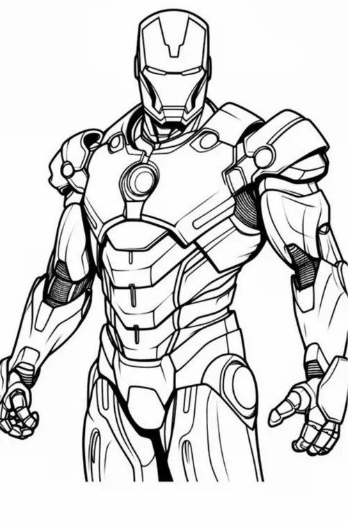 23 In hình tập tô Iron Man bước ra từ làn sáng trắng.