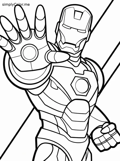 80 Trang Tập Tô Màu Người Sắt (Ironman) đỏ vàng cute cho bé yêu thích công nghệ