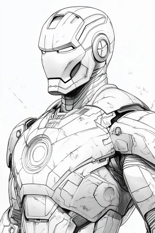 4 Bức tranh tô Iron Man đứng hiên ngang giữa khói lửa cho bé 3 tuổi.