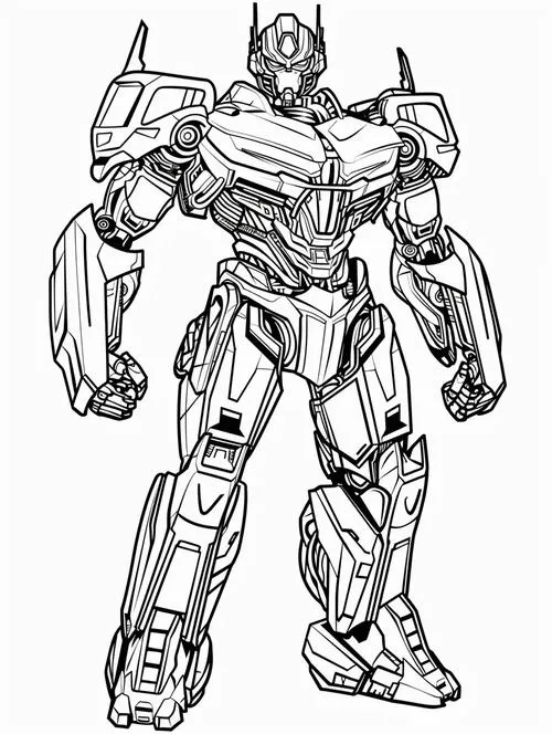 Giờ chơi sáng tạo với bộ tranh tô màu robot biến hình