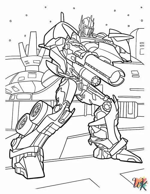 Trang học tô màu robot hai hình thái rất dễ thương