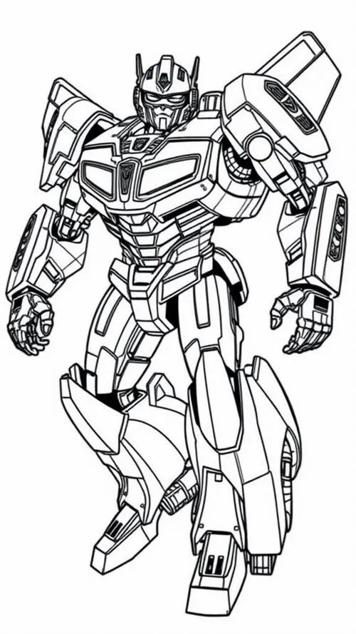 Tải tranh tập tô robot chuyển dạng bánh xe rõ nét