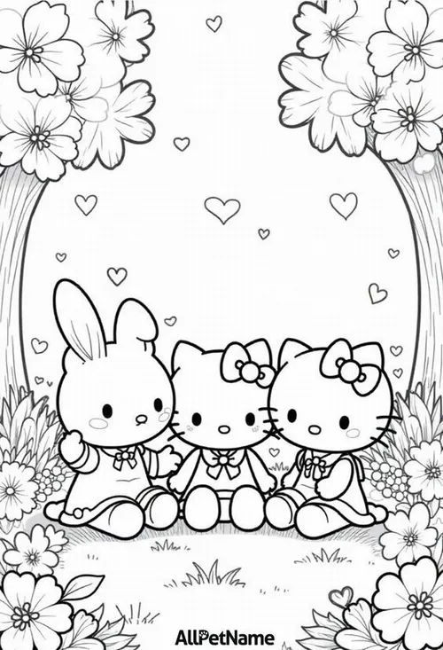 49 Tranh tô màu Little Twin Stars tạo cảm giác mơ màng dễ chịu.