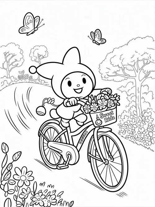 50 Bé tập tô màu Cinnamoroll dang cánh nhỏ xinh cho trẻ 4 tuổi.