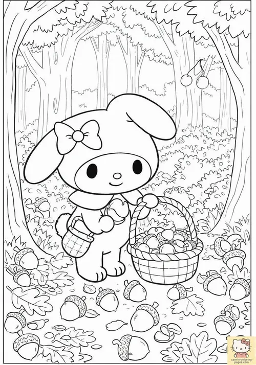 42 Hình tô màu Kitty cầm quà giúp trẻ kể chuyện tặng bạn.