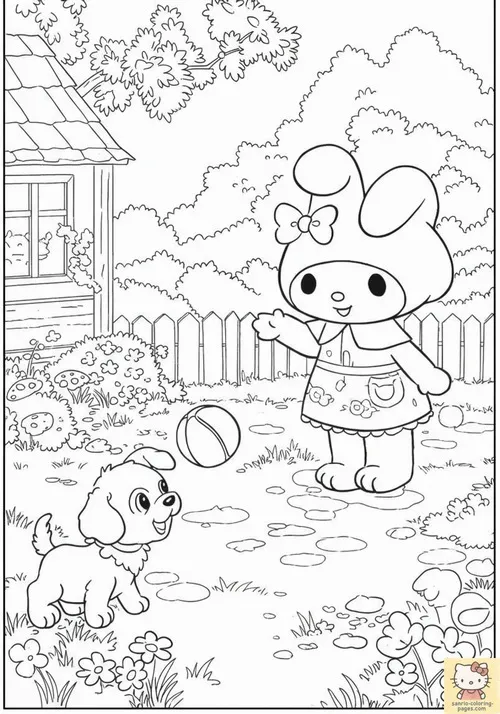 46 Trang tập tô Kitty và Cinnamoroll hợp buổi tối gia đình.