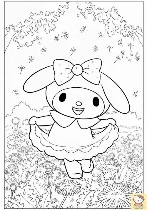 47 Tô màu sáng tạo Kitty và bạn nhỏ làm bé phấn khởi.