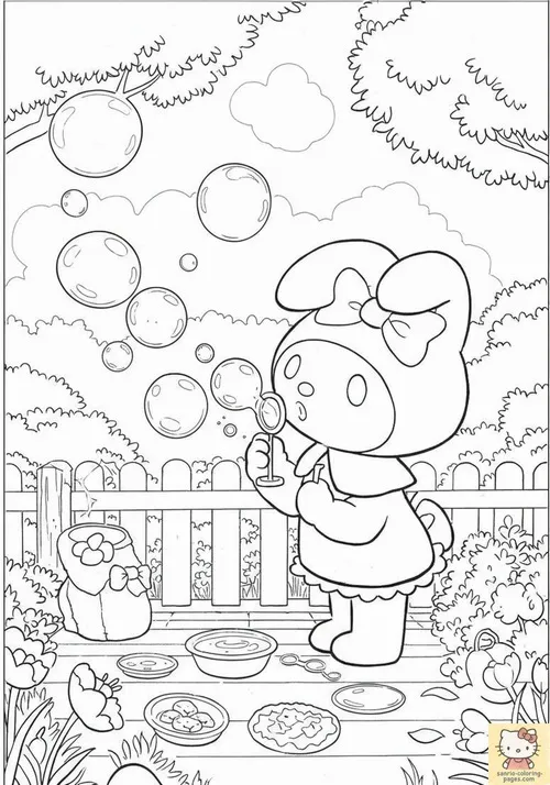 48 Hình vẽ tranh tô màu Melody ôm gối xinh xắn khiến trẻ thích.