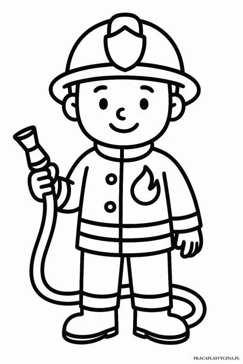 Tranh tô màu xe phun nước dập lửa mạnh mẽ