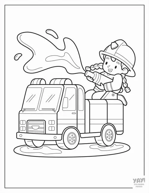 Trang học tô màu xe cứu hỏa an toàn cho bé