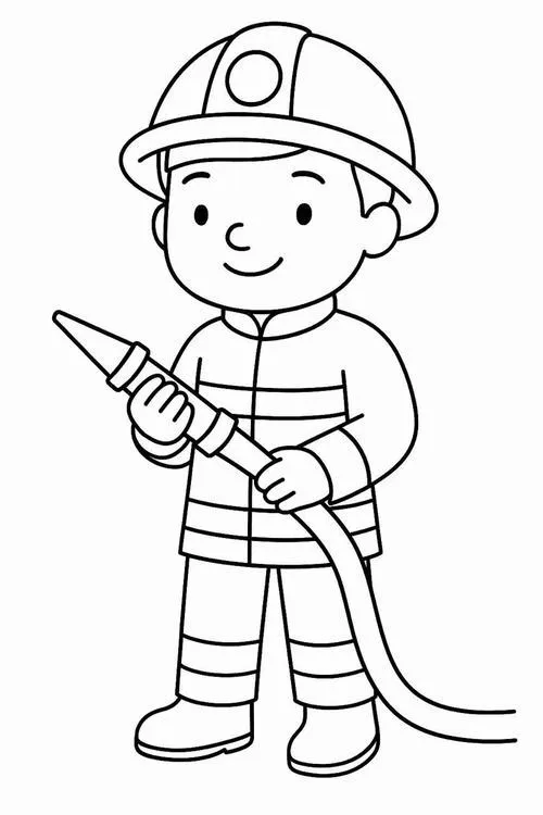 Tranh bé tập tô xe cứu nạn dễ thương