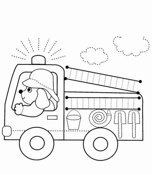 Cách tô xe cứu hỏa đơn giản cho bé 3 tuổi