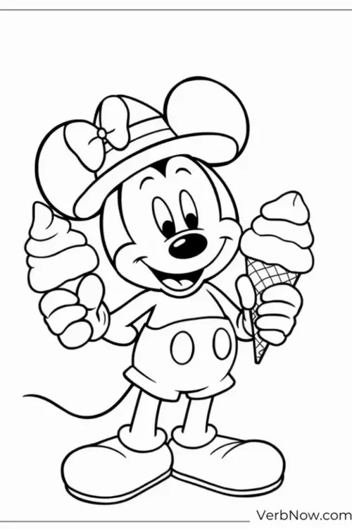 Bộ tranh tô màu chú chuột Disney cho bé thỏa sức sáng tạo cho bé 5 tuổi