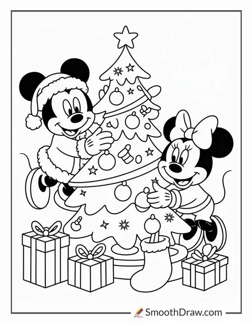 Hình tô màu Mickey tạo hứng thú cho bé tập trung hơn