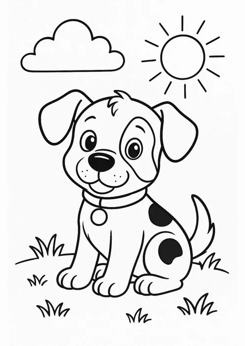 34 Trang tập tô chó đáng yêu ngồi cạnh bát thức ăn nhỏ xinh cho bé 3 tuổi