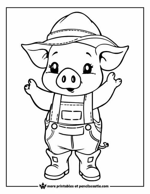 39 Trẻ học tô màu lợn hồng cười tươi khiến bé vui ngay