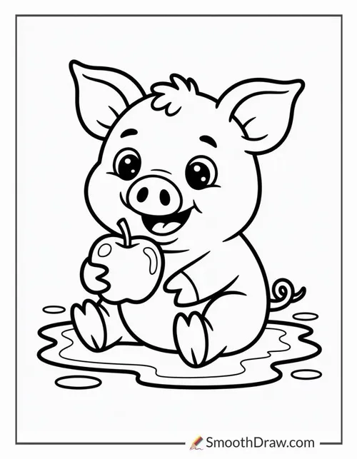 40 Tải tranh tập tô lợn nhỏ đeo kính siêu hài hước cho trẻ 6 tuổi