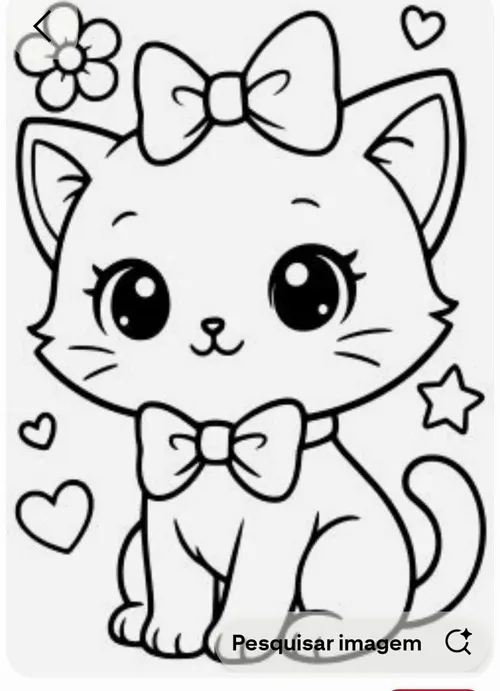 31 Bức tranh tô màu kitty mềm mại với râu mèo cong cong