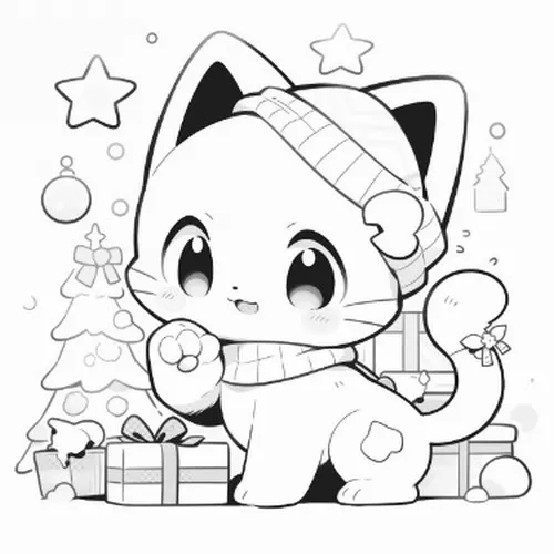 18 Mẫu tranh tô mèo con dễ thương bé nhìn là mê ngay