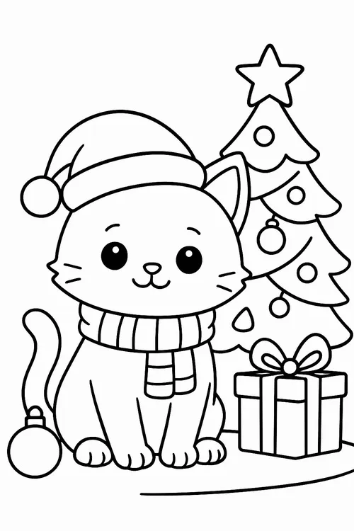 45 Tô màu sáng tạo mèo nhà xinh xắn nét mịn cực đáng yêu