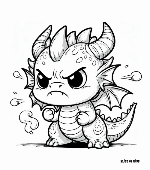 50 Tô màu sáng tạo rồng cổ dài nhìn hiền khô cho trẻ 4 tuổi