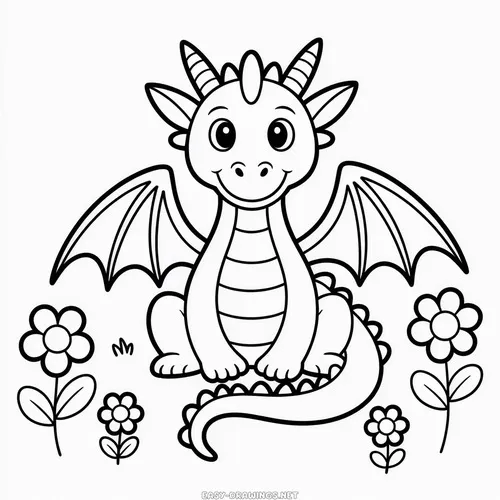 42 Trẻ học tô màu rồng ánh tím mềm mại cho bé 5 tuổi