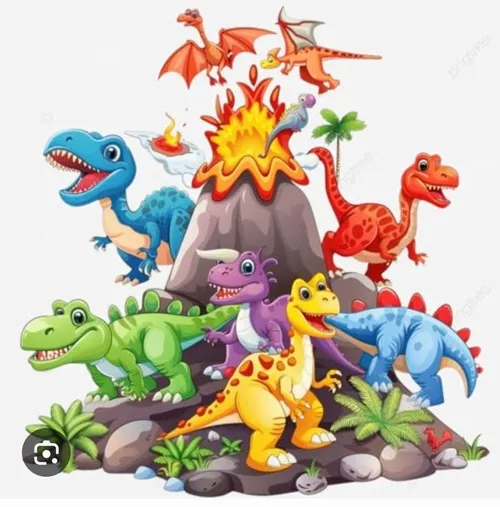 1 Hình tô màu khủng long con đáng yêu với dải gai lưng đặc trưng