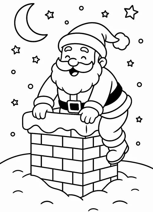 43 Hình vẽ tranh tô màu ông Noel và chú chim cánh cụt dễ thương