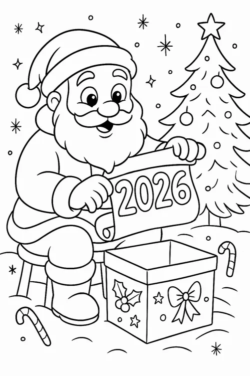 33 Tô màu sáng tạo ông Noel ôm túi quà siêu to bé nào cũng mê