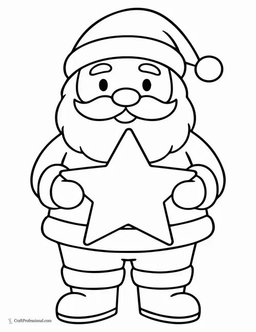 34 Hình vẽ tranh tô màu xe tuần lộc có dây kéo vàng lung linh