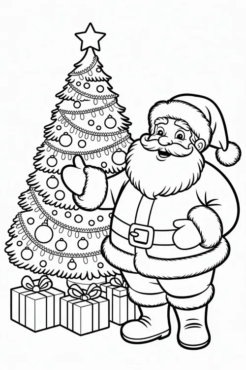 37 Tải tranh tập tô ông Noel thả quà từ ống khói vui nhộn cho trẻ 6 tuổi