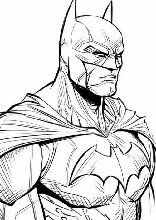 24 Hình tô màu Batman cape rộng tạo bóng đổ đẹp mắt cute