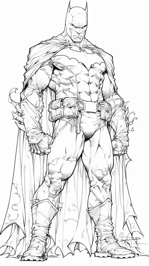 16 Cách tô Batman trong trang phục đen xám đặc trưng cho trẻ 6 tuổi