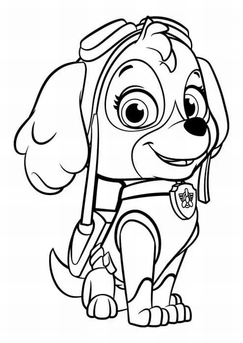 11 Tranh bé tập tô Skye cánh hồng đáng yêu giúp bé thêm sáng tạo.