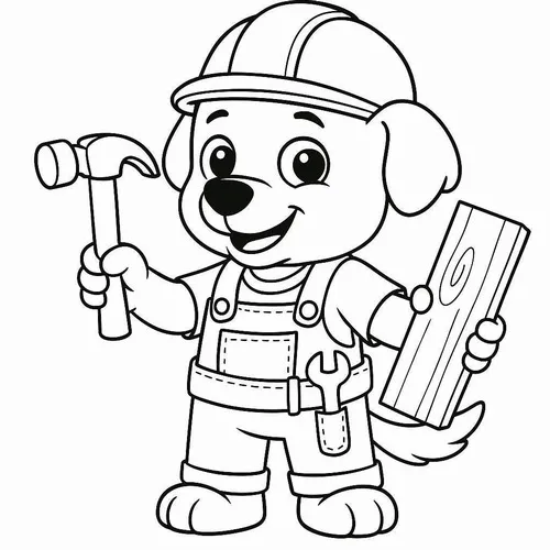 18 Tải tranh tập tô Chase cầm đèn tuần tra cho bé thích cảm giác anh hùng.