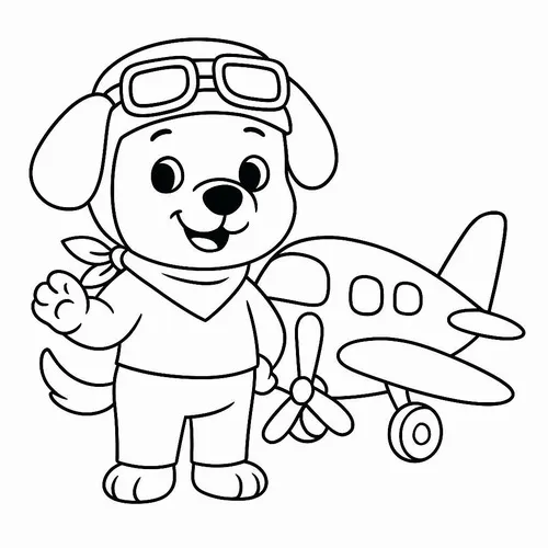 22 Tranh tô màu Skye đeo kính bay thể hiện nét mạnh mẽ cute.