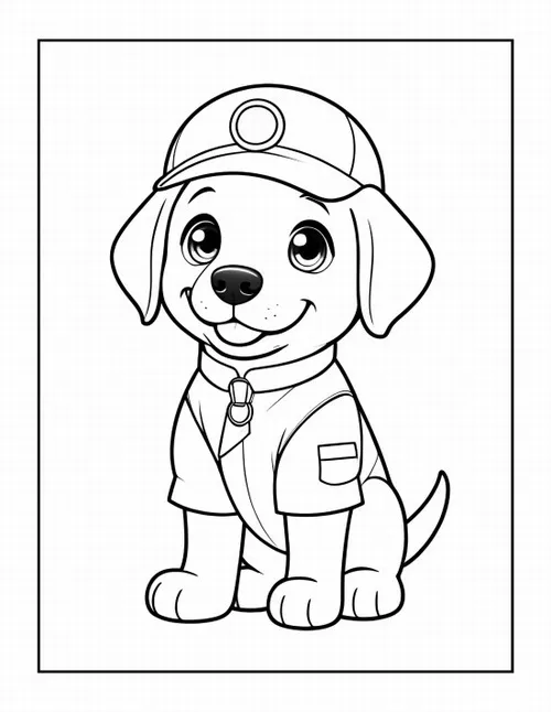 23 Hình tô màu Marshall vui tính giúp bé thêm tự tin khi tô.