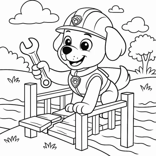 7 Hình tô màu đội cứu hộ với xe chuyên dụng cho bé thích vai trò anh hùng nhí