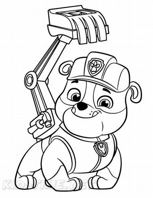 9 Trang học tô màu đội Paw Patrol giúp bé nhận diện màu sắc tốt.