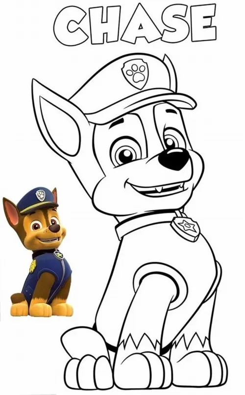 1 Tranh cún cứu hộ Chase xanh đậm giúp bé học tính trách nhiệm thật tự nhiên