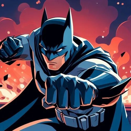 4 Tờ giấy tô màu Batman dang áo choàng giữa mái nhà Gotham cho trẻ 4 tuổi